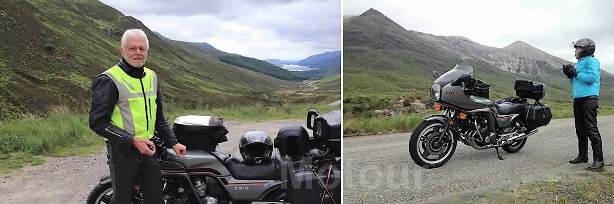 motorvakantie Schotland 2017 man en vrouw met motoren