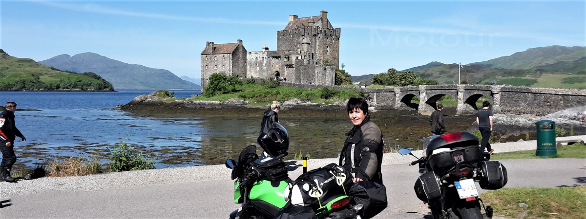 motoren in the highlands, achtergrond Eilean Donan castle